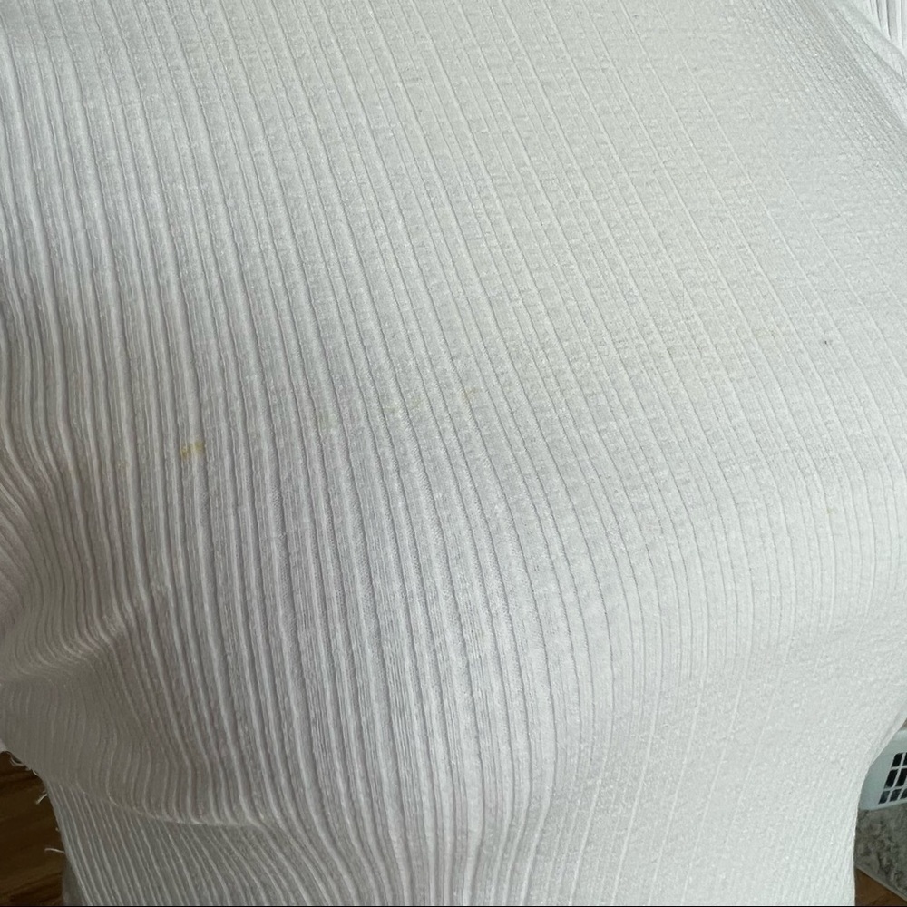 ZARA Ruffle Ribbed Tee - Picture 8 of 9